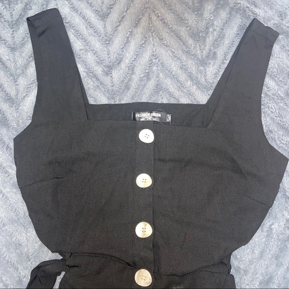 Fashion Union Swimwear Black Jumpsuit - Picture 3 of 6